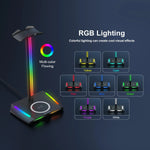 RGB Headphone Stand with Wireless Charging
