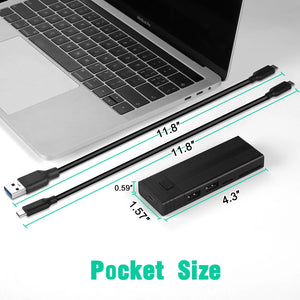 NVMe SSD Case with USB Hub & Card Reader