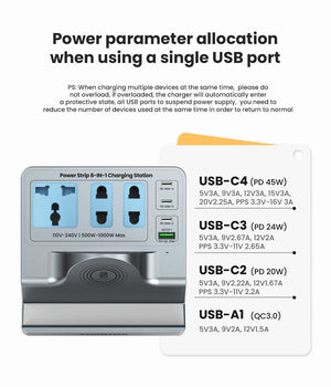 8-in-1 Multifunctional Charging Station