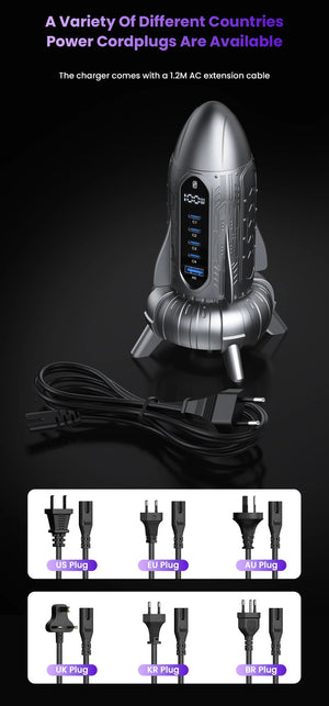 120W Rocket GaN USB Charging Station
