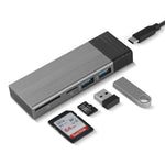 NVMe SSD Case with USB Hub & Card Reader