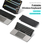 Foldable Bluetooth 5.0 Keyboard with Touchpad & Device Holder