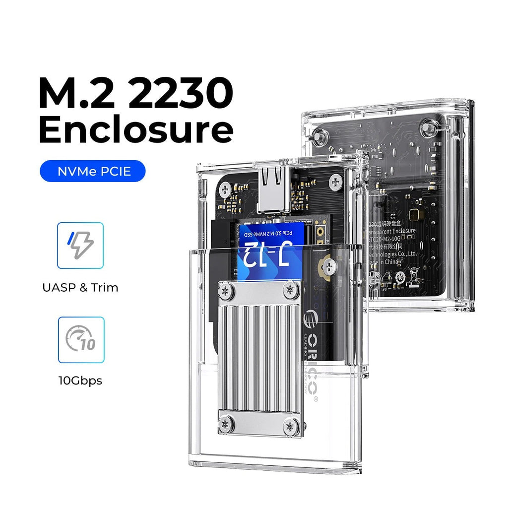 M.2 NVMe 2230 Transparent Enclosure