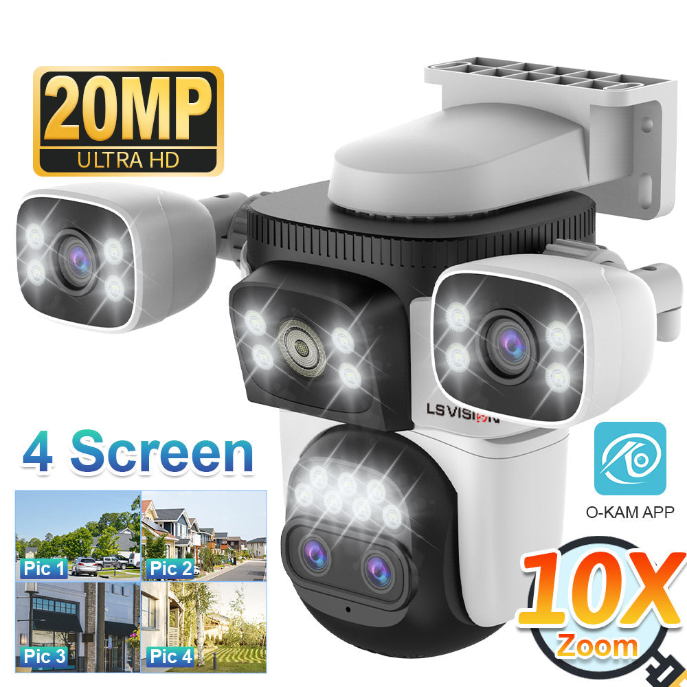10K Ultra HD 4-Lens Security Camera