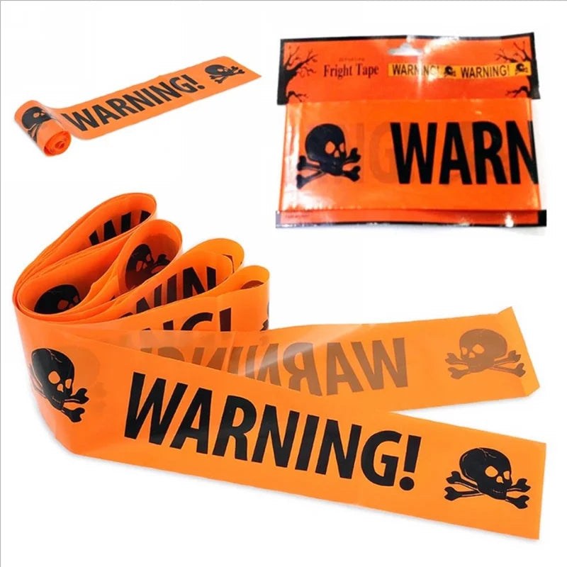Halloween Props Warning Line
