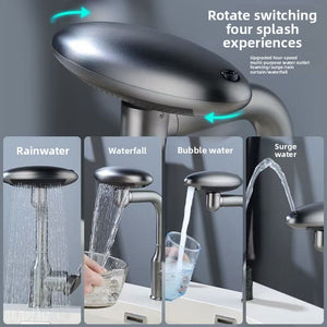 Multi-Functional 4-Mode Waterfall Basin Faucet