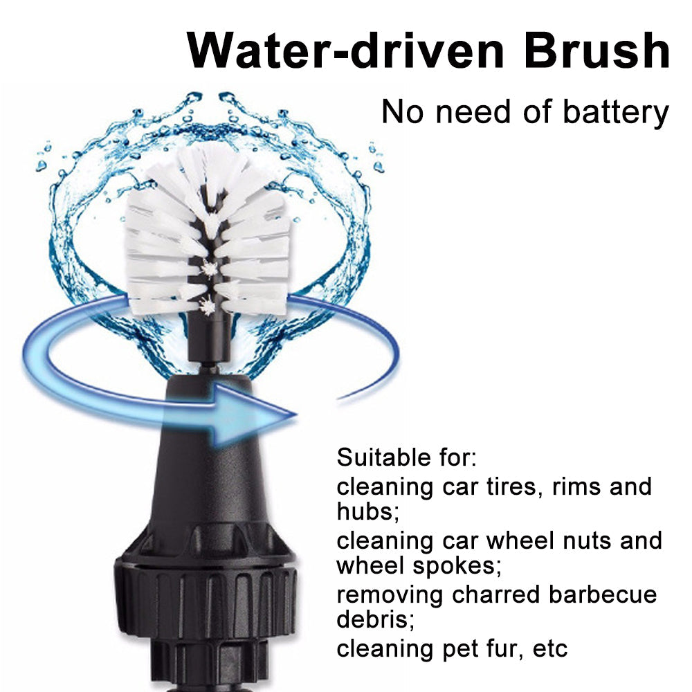 Water-Powered Rotary Cleaning Brush