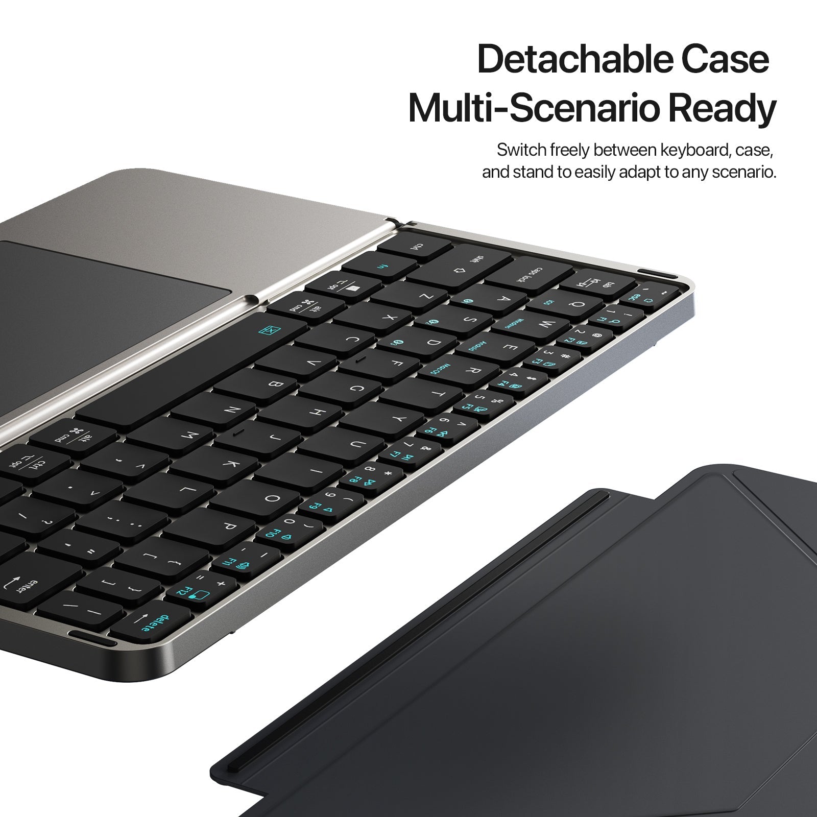 Foldable Bluetooth 5.0 Keyboard with Touchpad & Device Holder