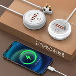 Multi-Port Travel Charger with LED Light