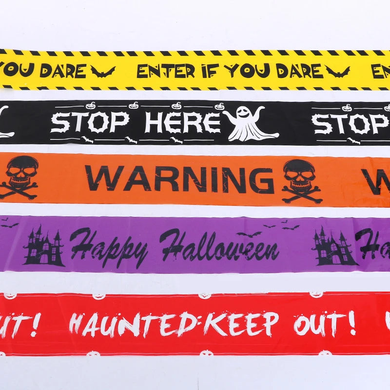 Halloween Props Warning Line