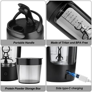 Electric Protein Shaker Bottle 650ml