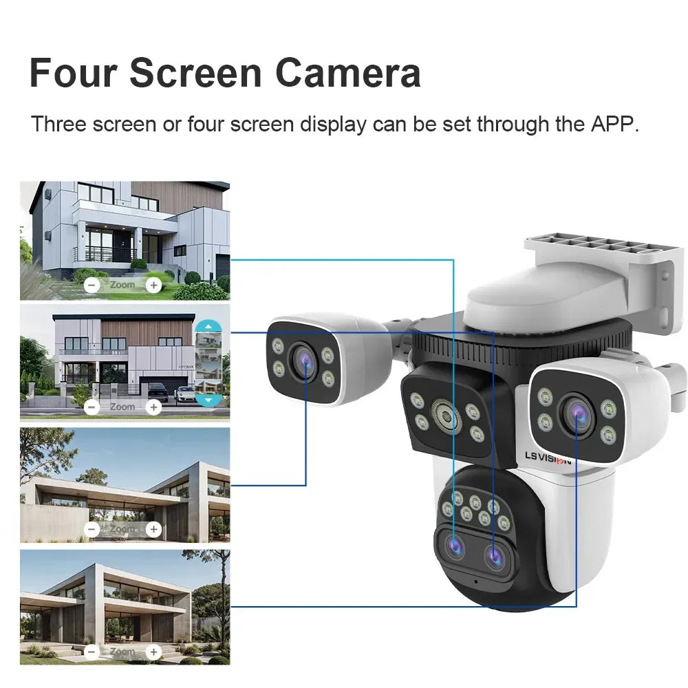 10K Ultra HD 4-Lens Security Camera