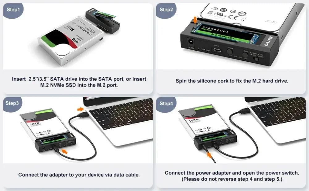 M.2 NVMe & SATA SSD Adapter