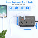 10 in 1 Compact Power Strip with USB