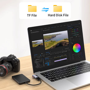 Portable 2-in-1 USB-C to USB3.1 & TF2.0 10Gbps Card Reader