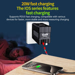 20W GaN Fast Charger with Dual Retractable Cables