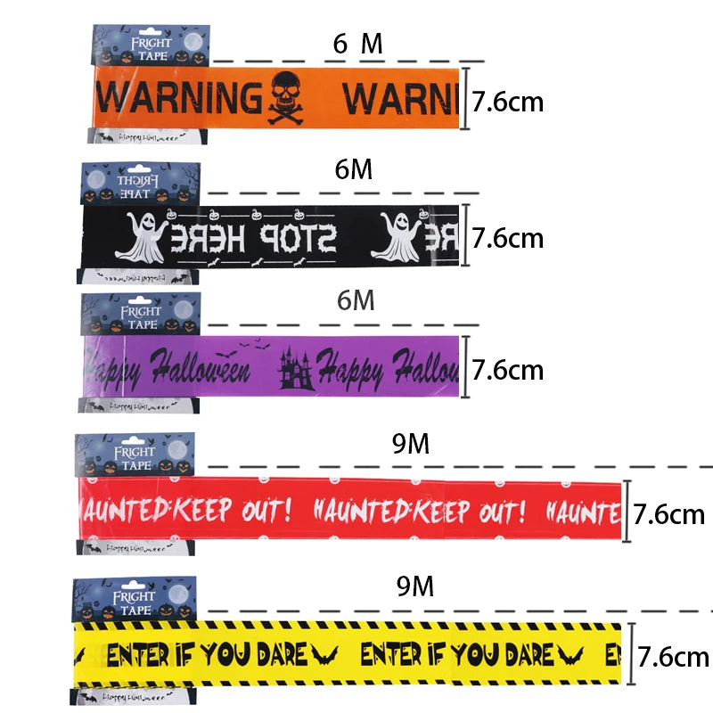 Halloween Props Warning Line