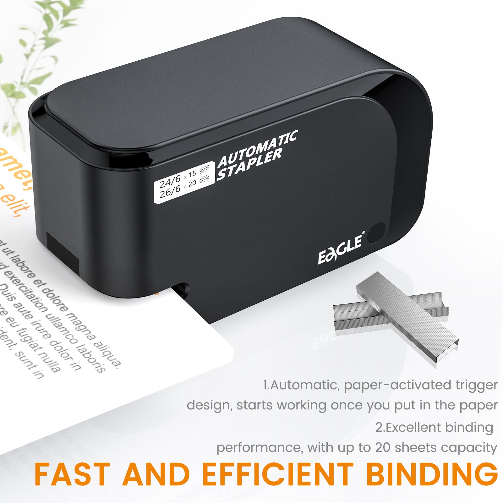 20 Sheets Capacity Automatic Stapler