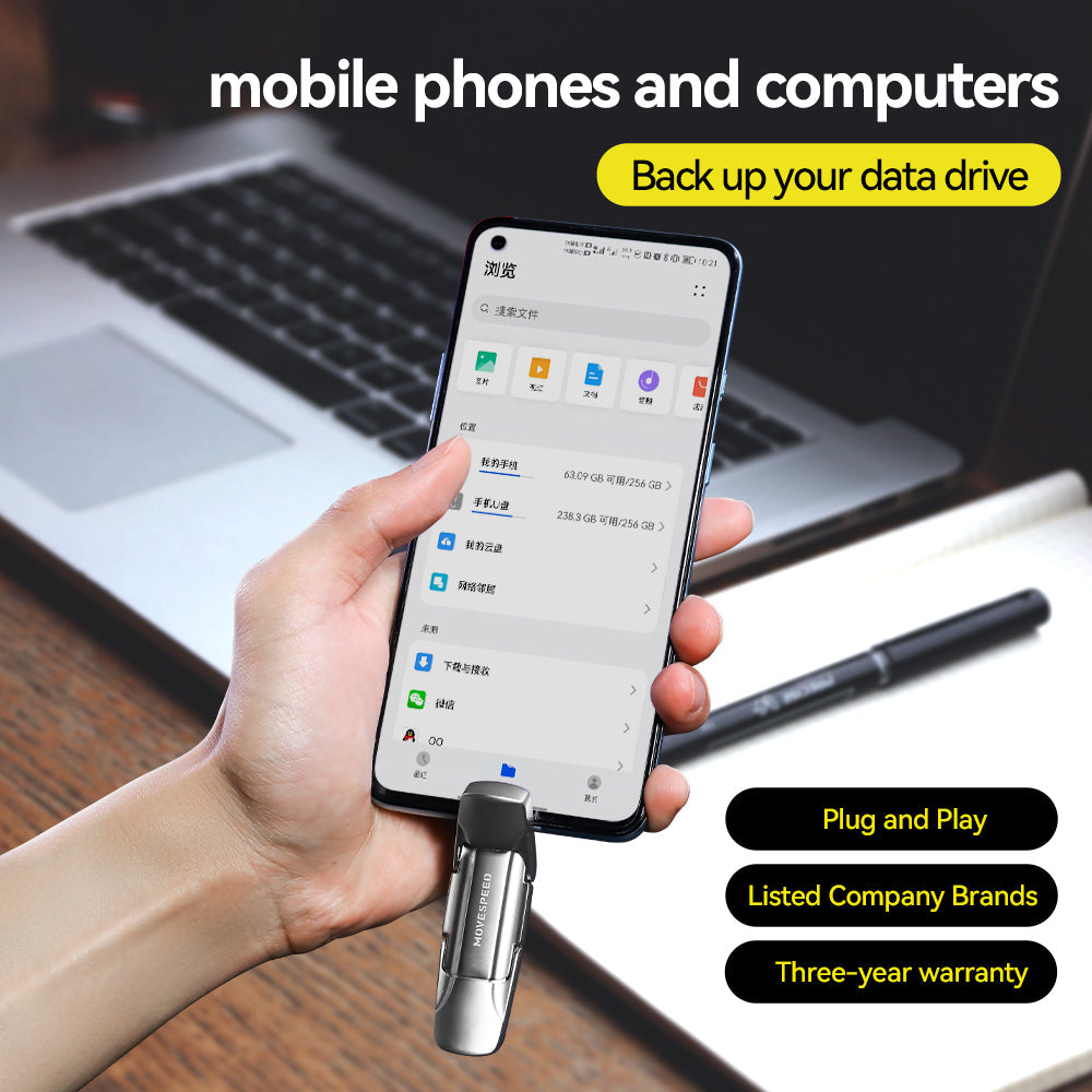 2-in-1 USB 3.2 SSD Flash Drive