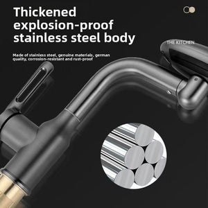 Multi-Functional 4-Mode Waterfall Basin Faucet