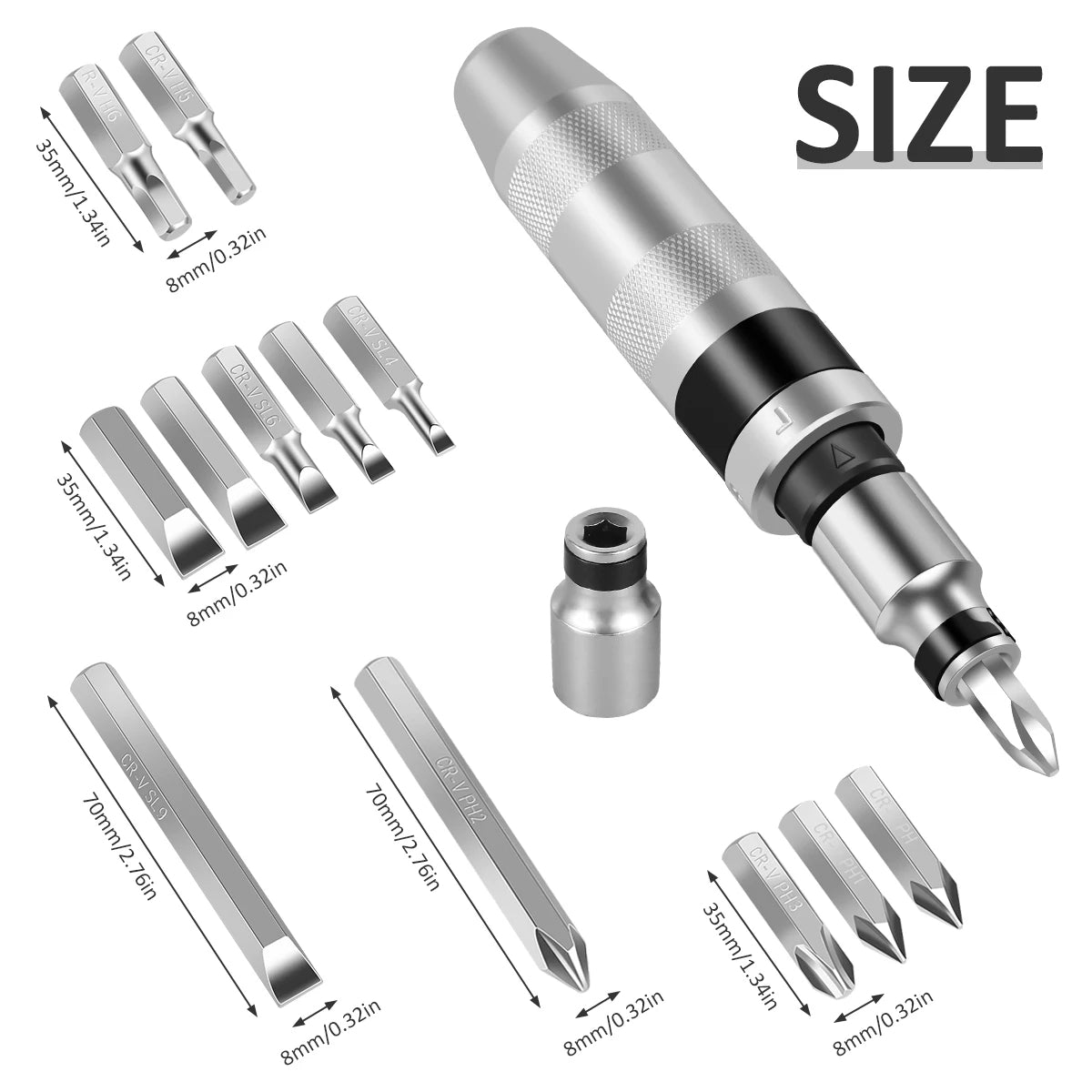 Hand Manual Impact Screwdriver Set