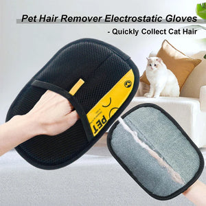 Pet Hair Removal Mitts – Reusable Grooming Gloves