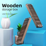 25 Slots Wooden Card Storage Box