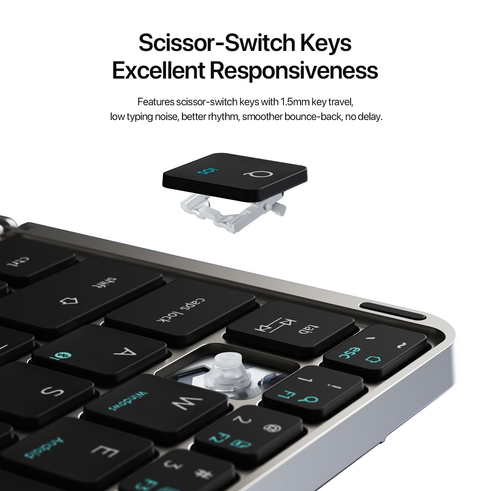 Foldable Bluetooth 5.0 Keyboard with Touchpad & Device Holder