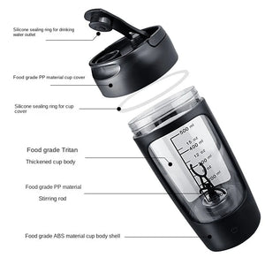 Electric Protein Shaker Bottle 650ml