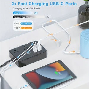 10 in 1 Compact Power Strip with USB