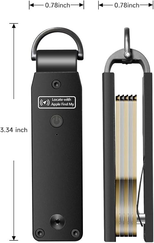Smart Key Holder with Built-in AirTag Chip & GPS Tracking
