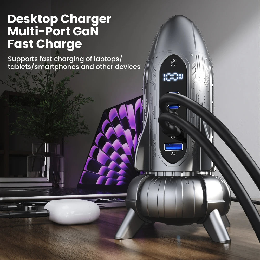 120W Rocket GaN USB Charging Station