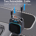 96W 4-in-1 Retractable Car Charger with Bluetooth