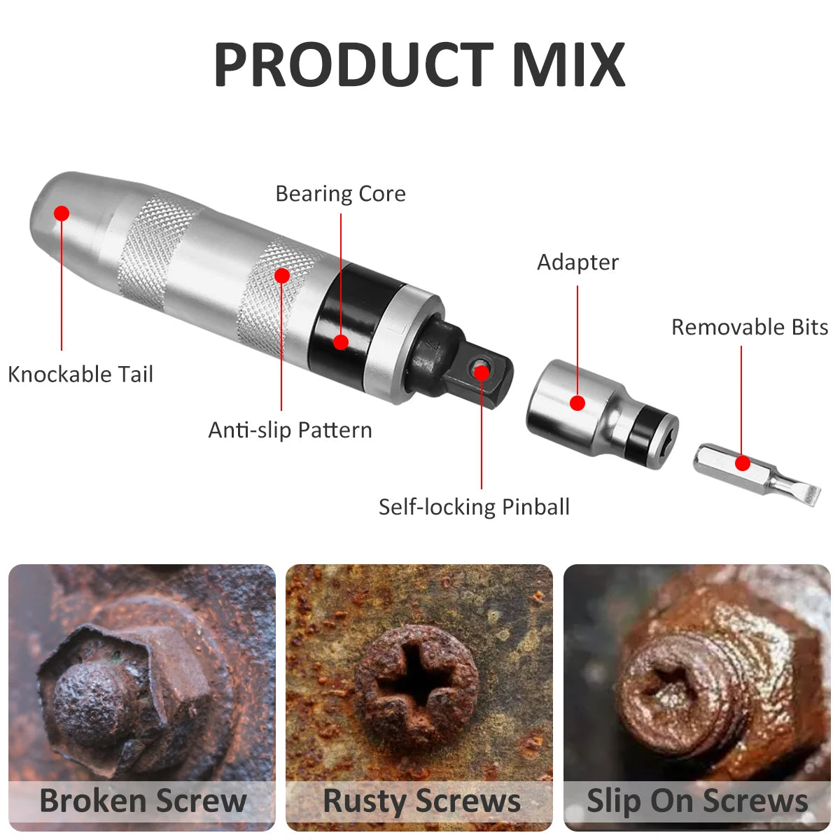 Hand Manual Impact Screwdriver Set