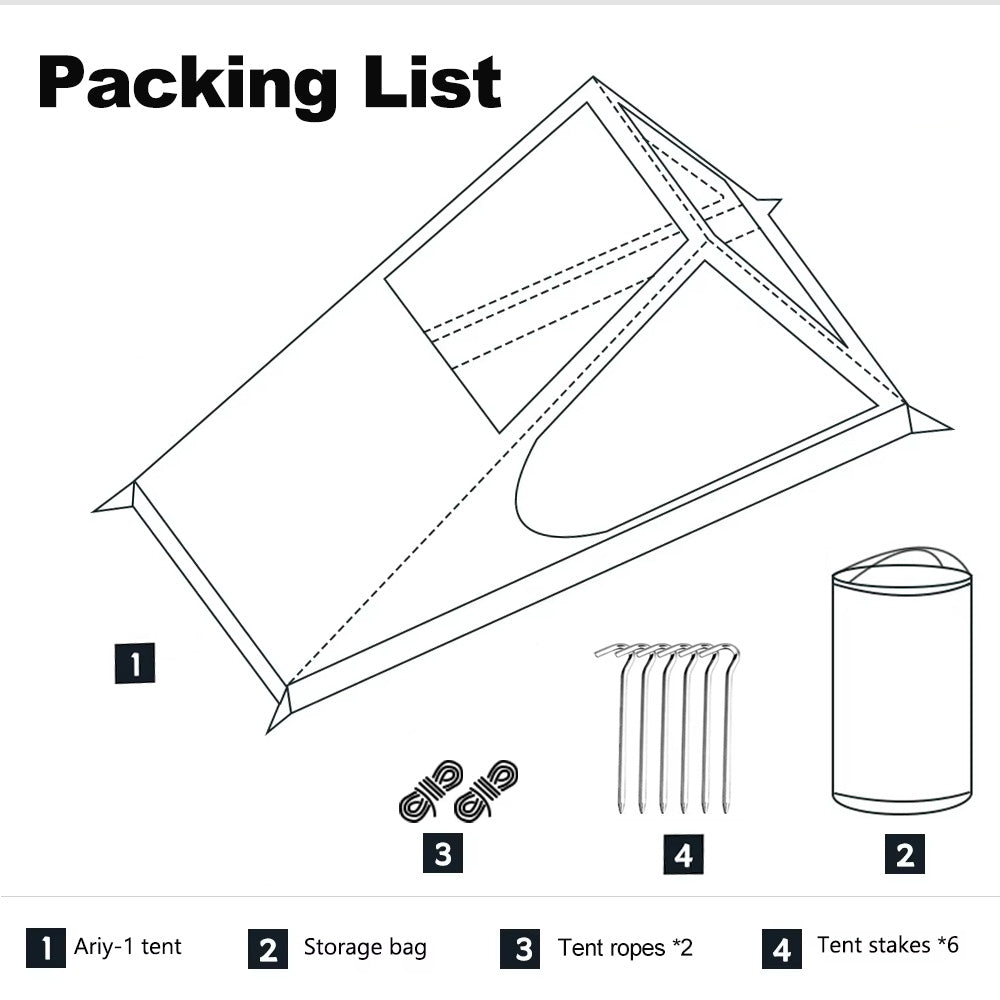 Solo Camping Ultralight Mesh Tent