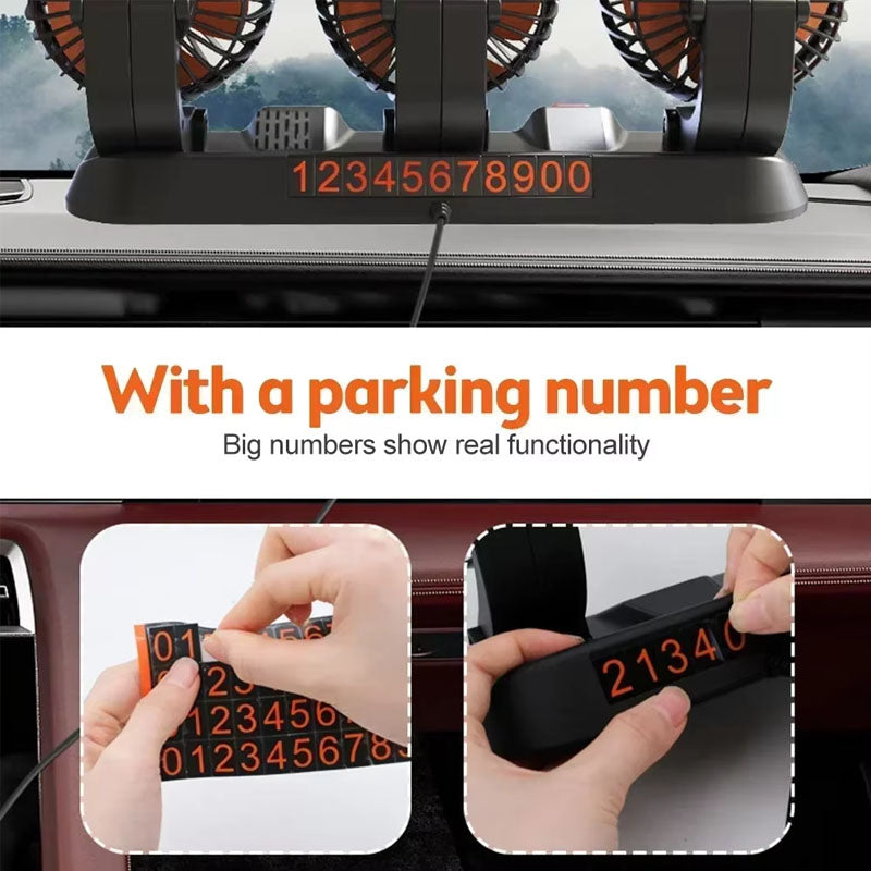 3-Head Rotatable Car Fan