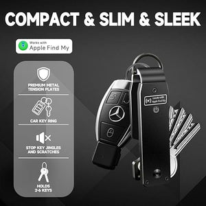 Smart Key Holder with Built-in AirTag Chip & GPS Tracking