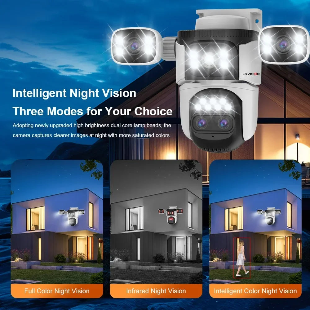10K Ultra HD 4-Lens Security Camera