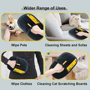 Pet Hair Removal Mitts – Reusable Grooming Gloves
