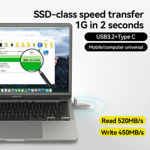 2-in-1 USB 3.2 SSD Flash Drive