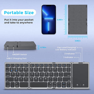 Compact Wireless Folding Keyboard