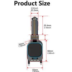 96W 4-in-1 Retractable Car Charger with Bluetooth