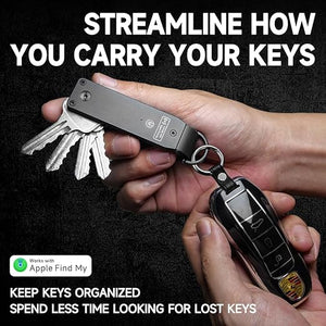 Smart Key Holder with Built-in AirTag Chip & GPS Tracking