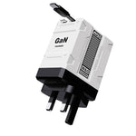 20W GaN Fast Charger with Dual Retractable Cables