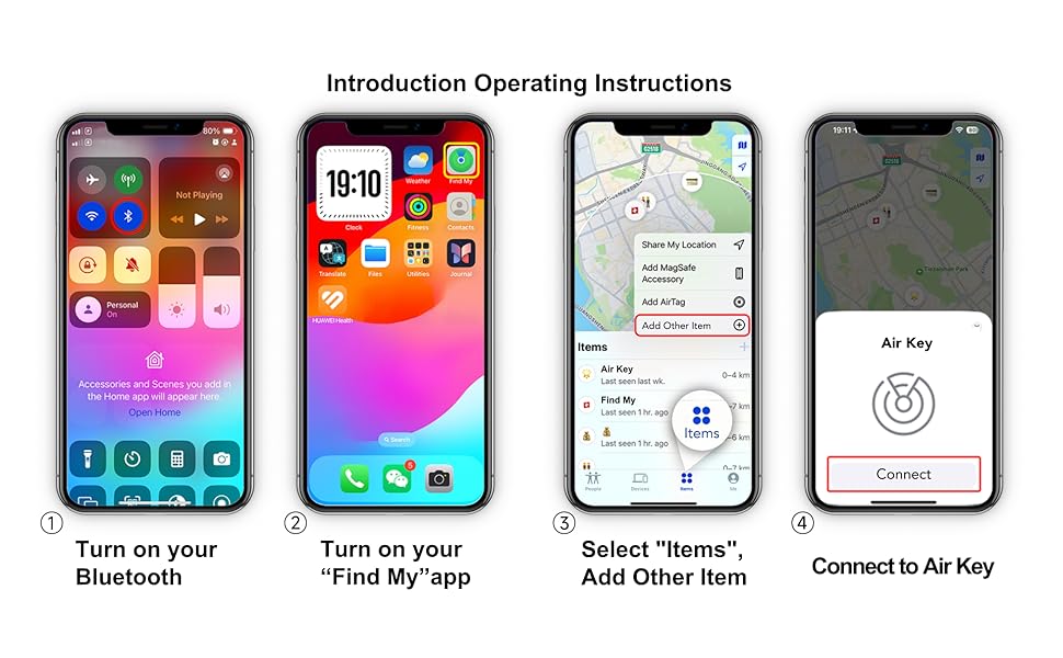 Smart Key Holder with Built-in AirTag Chip & GPS Tracking