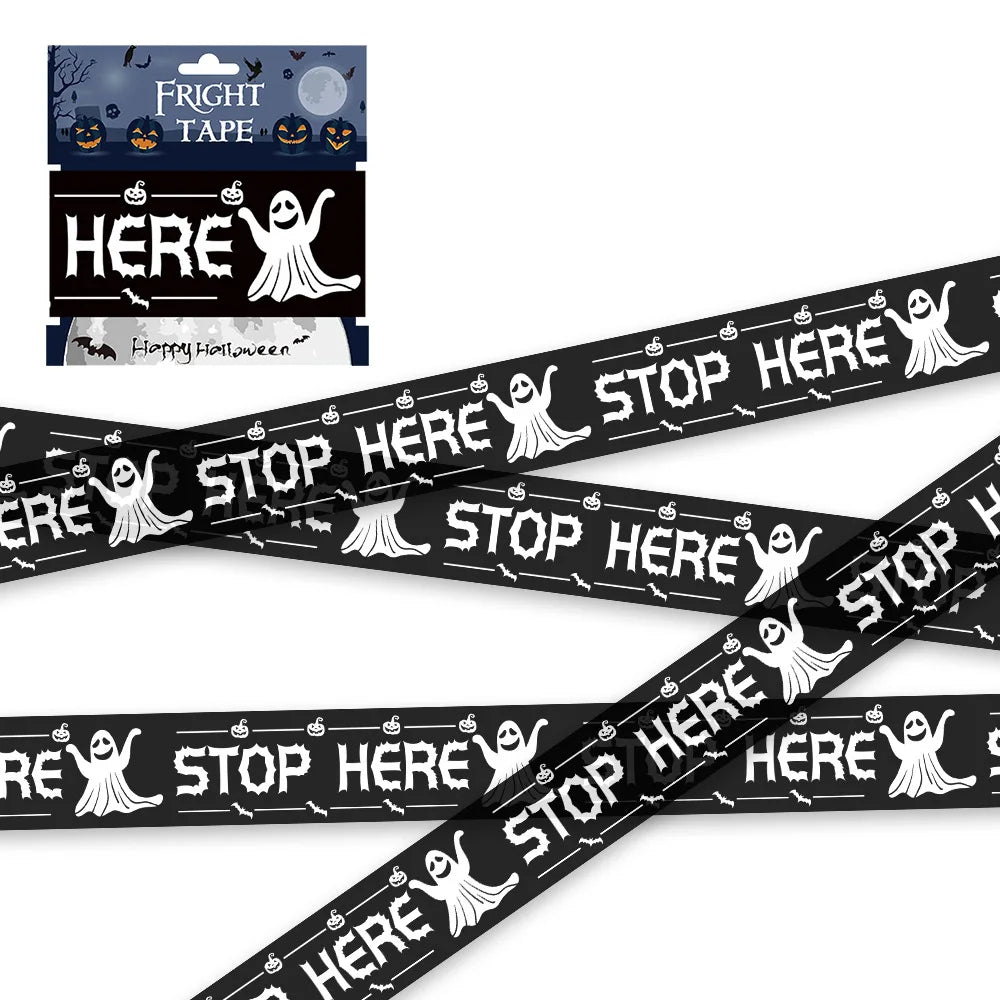Halloween Props Warning Line