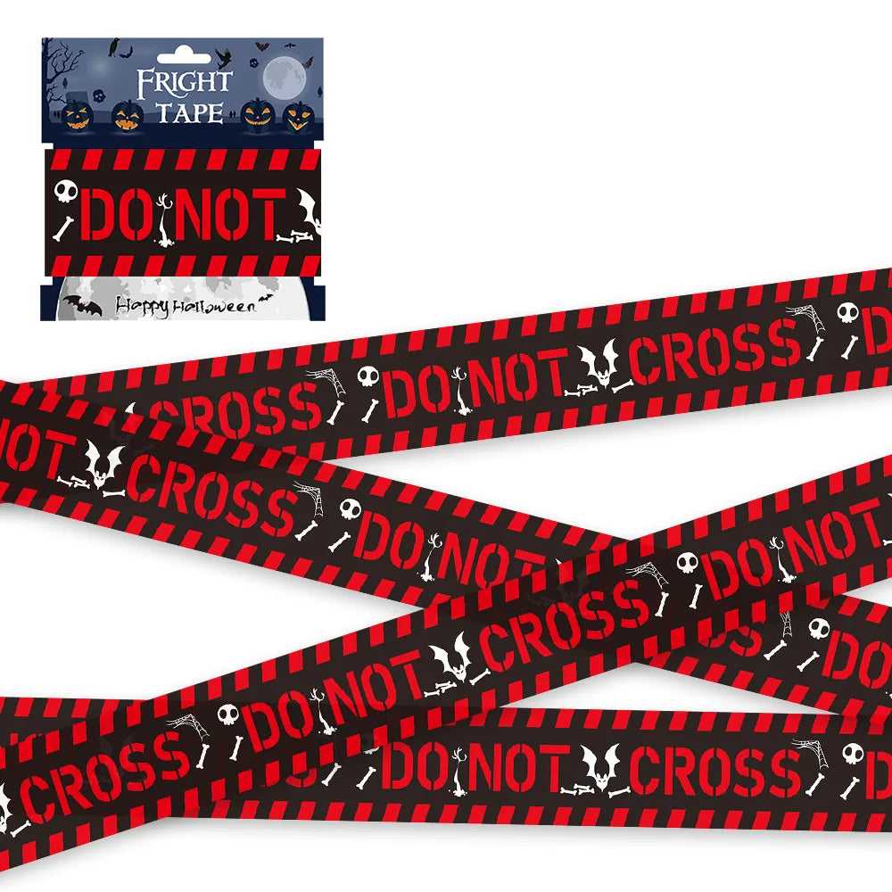 Halloween Props Warning Line