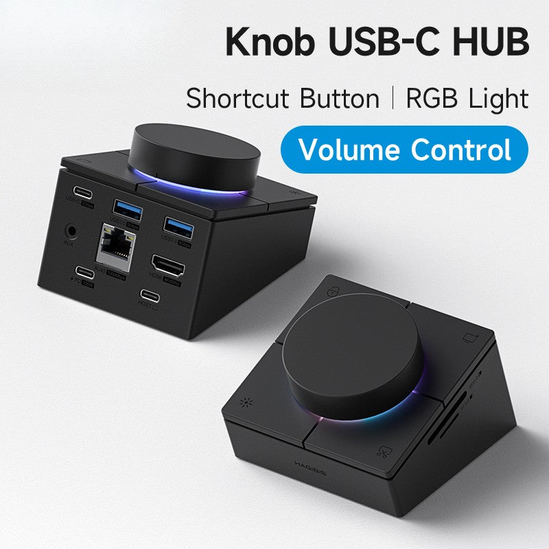 Type-C Hub with Volume Knob