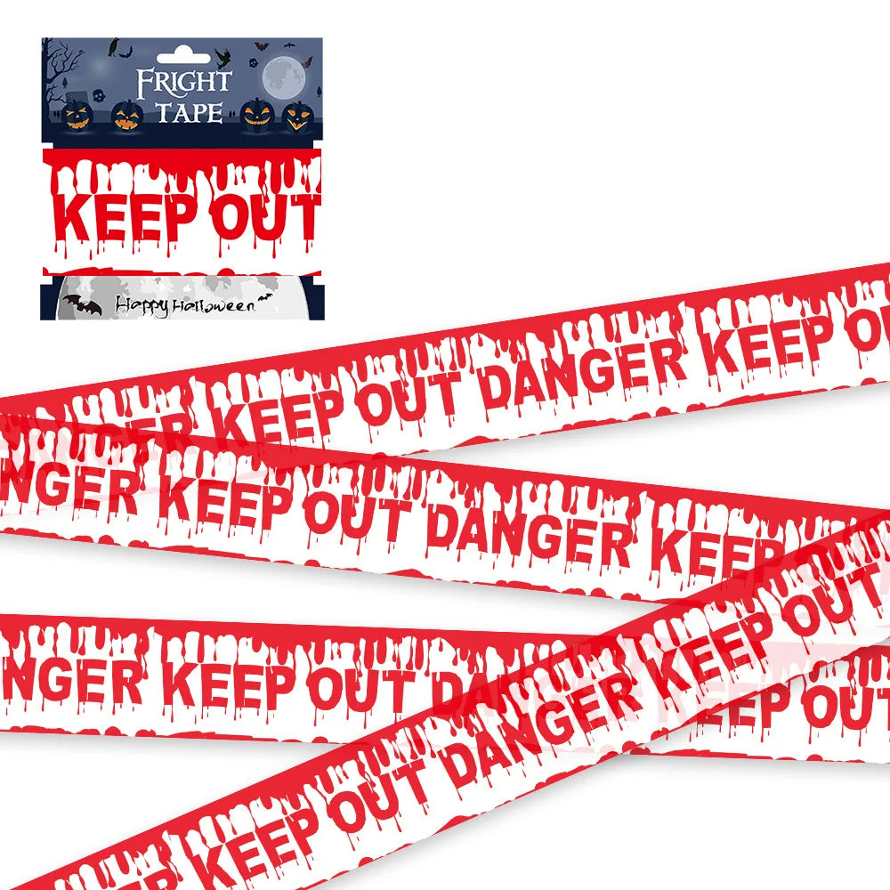 Halloween Props Warning Line