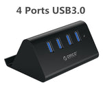 4-Port USB Hub with Phone Stand